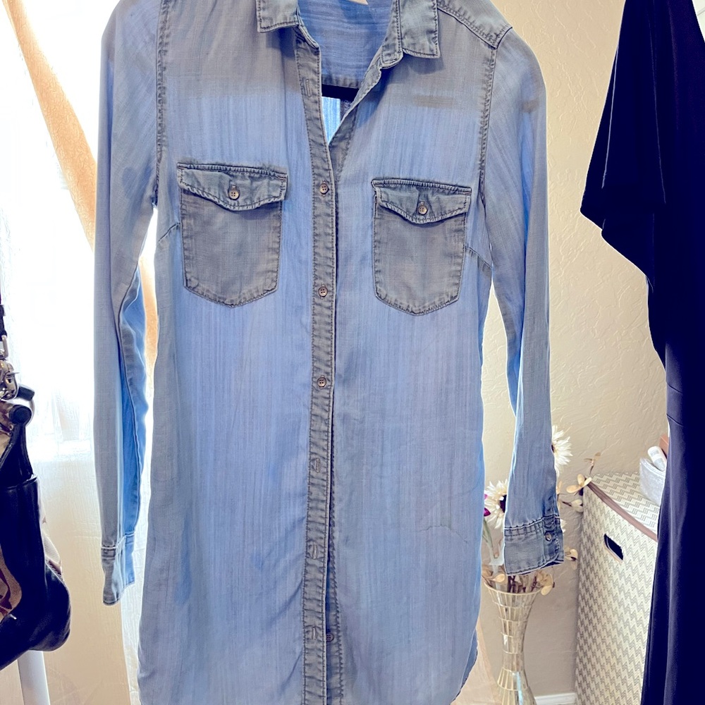 DRESS SALE $10 DAY Denim button up dress